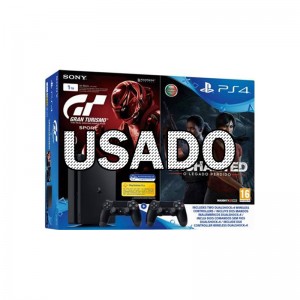 Consola Sony PlayStation 4 PS4 Slim 1TB + Gran Turismo Sport + Uncharted: O Legado Perdido USADO